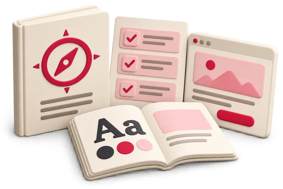 A business plan, marketing checklist, brand guide and website concept.